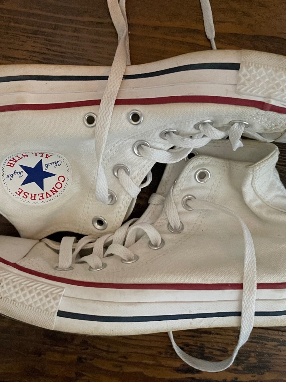 White womens used converse high top size 6.5